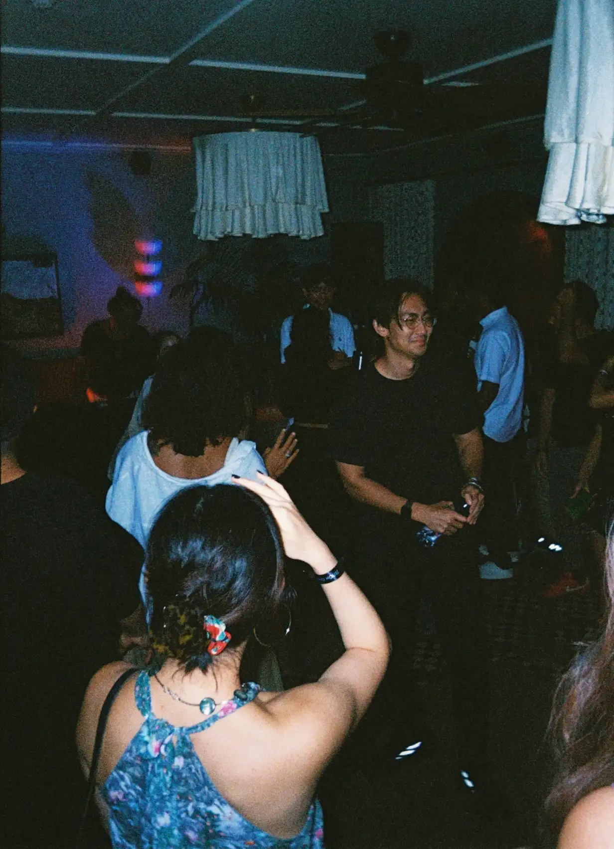 DJ Alex Acharya at the deck grooving to music